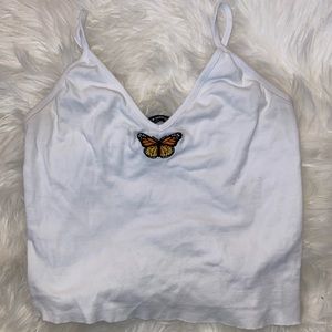 Brandy Melville Cropped Butterfly Tank